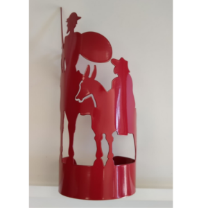 Adorno Botella Quijote rojo